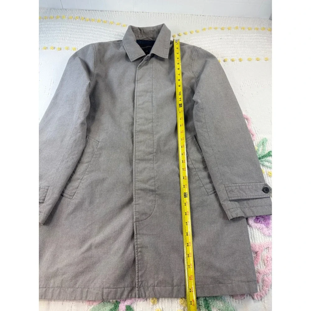 Banana Republic Mens Grey Cotton Car Coat Mac Jacket Medium RN54023‎
